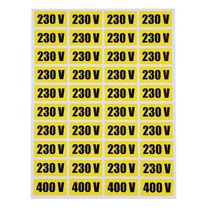 Indicator / Semn ptr Priza 230V 400V, Autocolant  Creative Design