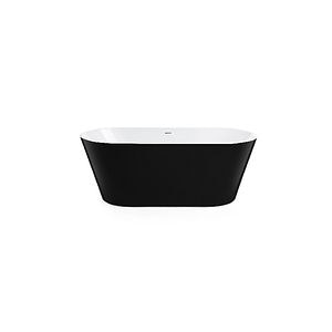 Cada freestanding baie, ovala, neagra, 170 x 75 x 60 cm • GoodHome Huron