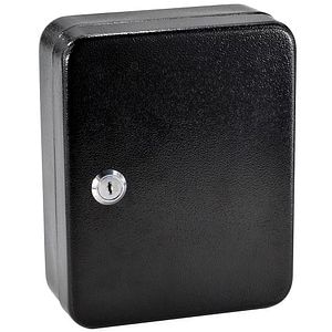 Cutie depozitare chei SMITH & LOCKE, 20 carlige, otel, 16 x 20 x 7.5 cm, negru