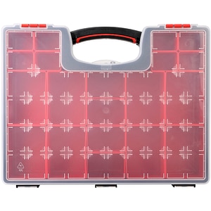 Organizator pentru unelte cu 20 compartimente PERFORMANCE POWER, 33 x 33 x 6 cm, polipropilena, negru/rosu