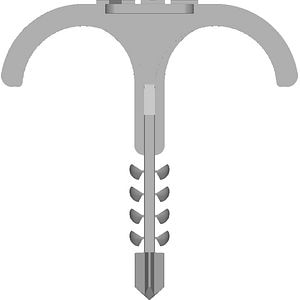 Clema Dubla Fixare 25Mm 10 Buc