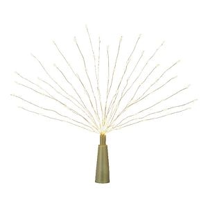 Varf brad de Craciun, 100 led-uri, 25 x 30 cm, auriu