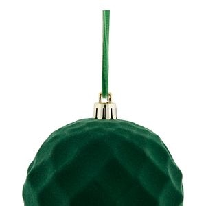 Glob de Craciun Diamant, 8 cm, verde