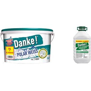 Vopsea lavabila interior, culoare alba, 15 L + amorsa 4 L, Danke Polar Weiss