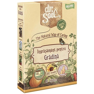 Ingrasamant granulat organic Dr. Soil, gradina, cutie de 850gr