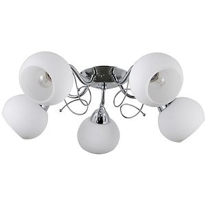 Pendul 5 becuri ITALUX Masseri, E27, 40W, IP20, alb/crom