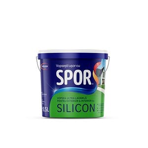 Vopsea ultralavabila siliconica SPOR, 8.5L