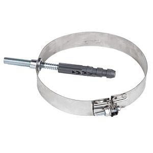 Colier prindere perete cu surub, D130 mm, inox