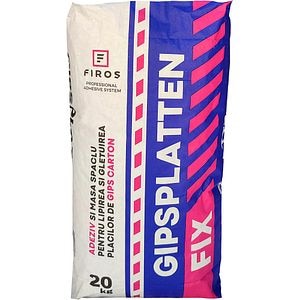 Adeziv si masa de spaclu pentru gipscarton FIROS, 20 Kg