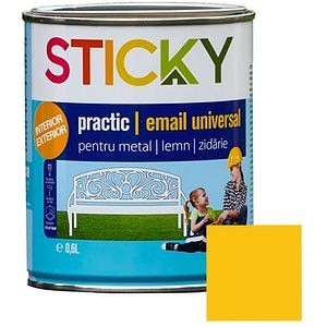 Vopsea Alchidica Sticky 11128, 0.6 l, galben