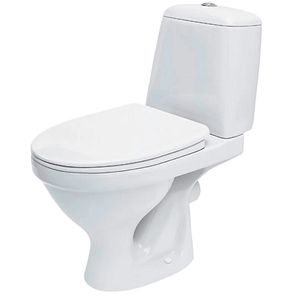 Set vas WC CERSANIT Eko K07-240, ceramica, evacuare orizontala, rezervor 3-6 l, capac polipropilena, alb