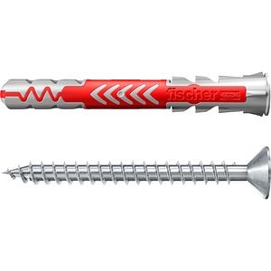 Diblu universal FISCHER DuoPower, nylon, cu surub, 8 x 65 mm, 50 bucati