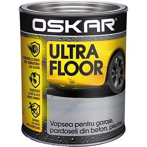 Vopsea pentru garaj, pardoseli beton Oskar Ultra Floor, 0.75L, gri carbon