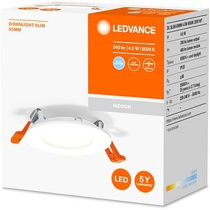 Spot LED LEDVANCE 4058075573178, 4.5W, 6500K, 85mm, alb