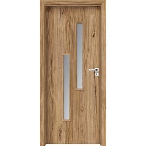 Usa interior INVADO Strada, cu geam, stanga, MDF, 64.4 x 204 cm, maro