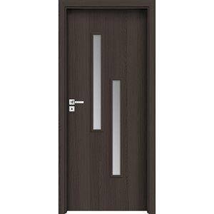 Usa interior INVADO Strada, cu geam, dreapta, MDF, 64.4 x 204 cm, antracit