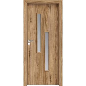 Usa interior INVADO Strada, cu geam, dreapta, MDF, 64.4 x 204 cm, maro