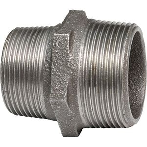 Niplu redus, 2" x 1", fonta, negru