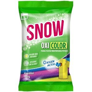 Pudra pentru indepartarea petelor SNOW Oxi Color, 120g