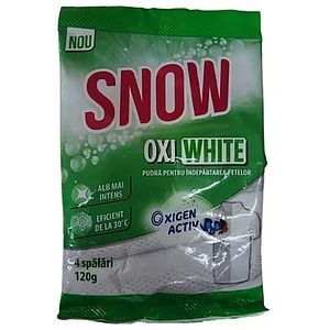 Pudra pentru indepartarea petelor SNOW Oxi White, 120g
