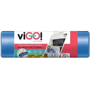 Saci menajeri VIGO Standard, cu manere, 15 bucati, 35 l, albastru