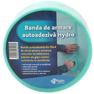 Banda de armare autoadeziva Hydro RIGIPS, fibra de sticla, 48 mm x 90 m