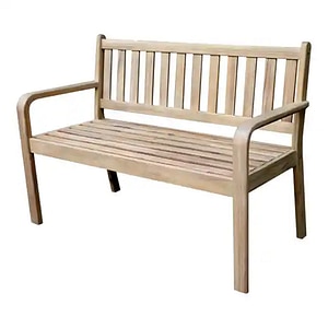 Canapea gradina GOODHOME Riveo 101459404, 129 x 58.5 x 89.5 cm, lemn, maro