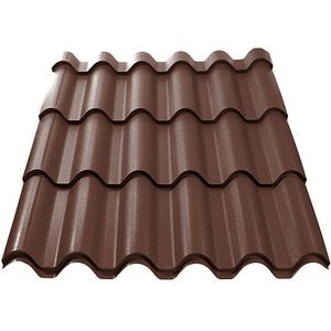 Tigla metalica, maro, RAL 8017, mat, 0.4 mm x 120 x 220 cm,