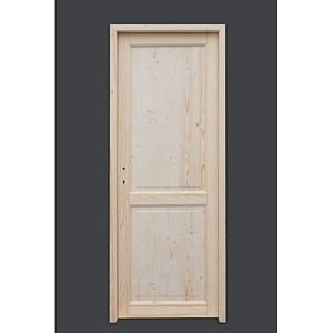 Usa interior Aris, fara geam, dreapta, lemn masiv, 68 x 205 cm, maro