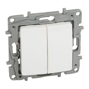 Niloe Intrerupator dublu alb fara rama