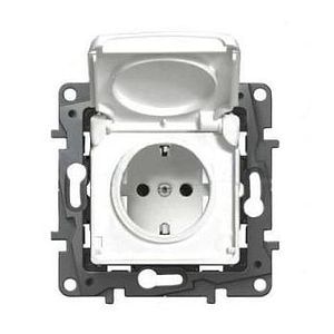 Niloe Priza simpla IP44 alba fara rama