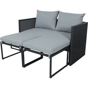 Set mobilier gradina INCA, 3 piese, modular, gri