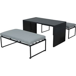 Set mobilier modular gradina INCA, 4 piese, gri