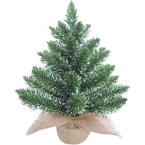 Decoratiune Brad mini pentru masa, 32 cm, D25, PVC, verde