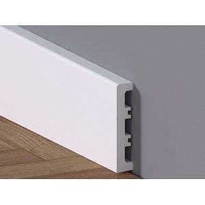 Plinta polimer Apatit, 2200 x 80 mm, alb mat