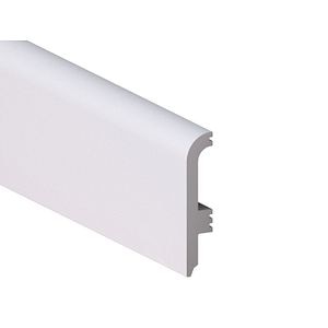 Plinta polimer Safir, 2200 x 80 mm, alb mat