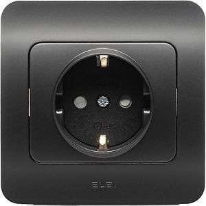 Priza electrica ELBI EL0072908, IP20, 16A, 220-240 V, negru mat