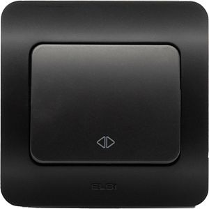 Intrerupator cruce ELBI Jazz, incastrat, 10A, IP20, negru