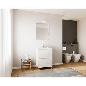 Set mobilier baie cu oglinda, alb, 60 cm  Lisabona
