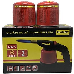 Set lampa lipit gaz FLAMEX Piezo, 2x190g