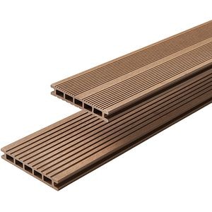 Placa pentru terasa KLIKSTROM Neva, 220 x 14.5 x 2.1 cm, lemn, maro