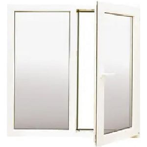 Fereastra termopan PVC, Alb,  camere, 116 x 116 cm, Dreapta, Simpla deschidere