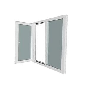 Fereastra termopan PVC, Alb,  camere, 116 x 116 cm, Stanga, Simpla deschidere