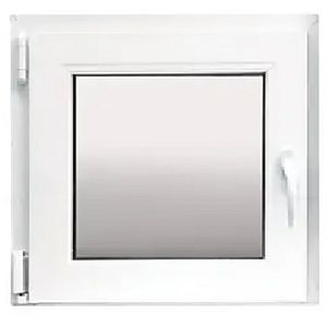Fereastra termopan PVC, Alb,  camere, 56 x 56 cm, Dreapta, Simpla deschidere