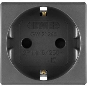 Priza electrica GEWISS GW21265DY02, interior, incastrat, IP40, 16A, negru