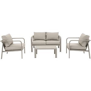 Set mobilier gradina GOODHOME Mallia, 4 piese, crem