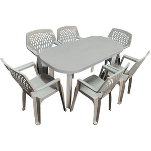 Set mobilier gradina Napochim, 7 piese, bej