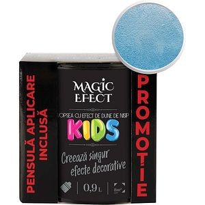 Vopsea cu efect de dune de nisip Magic Effect Kids, pensula inclusa, albastru, 0.9L