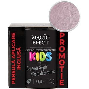 Vopsea cu efect de dune de nisip Magic Effect Kids, pensula inclusa, roz, 0.9L