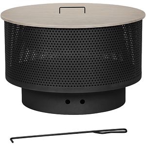 Focar pe carbuni cu blat GOODHOME Aconite, 61 x 38 cm, otel, negru